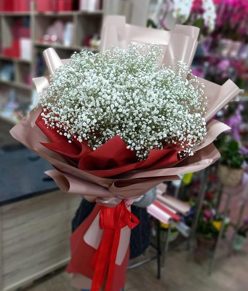 Букет Белые хлопья в Новольвовск Букет цветов из: Гипсофила в Новольвовск
