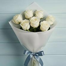 Букет 7 Белых роз Эдлесс Лав #REPLACE_PRED# Новольвовск