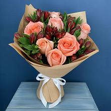 Букет цветов из:  Розы и Альстромерии #REPLACE_PRED# Новольвовск