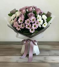Букет цветов из:  Хризантемы и Розы #REPLACE_PRED# Новольвовск