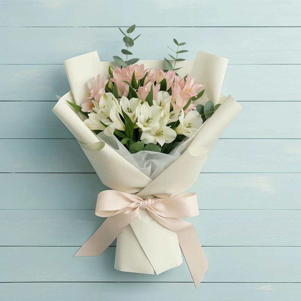 Букет цветов из: Альстромерии в Новольвовск