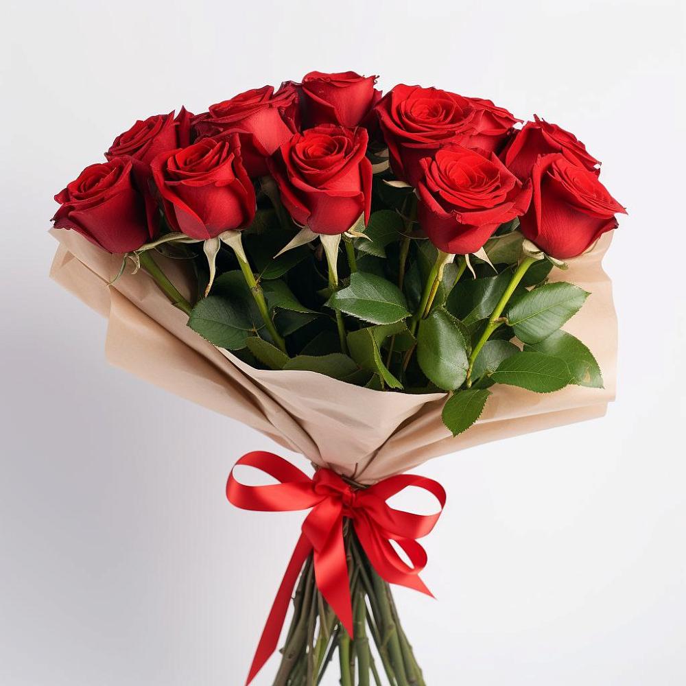 Букет 11 Красных роз Эдлесс Лав в Новольвовск